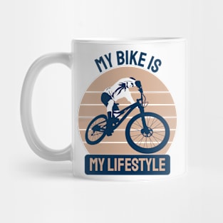 My Bike Is My Lifestyle Bold and Stylish Biker Graphic Tee Mug
